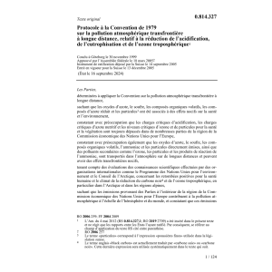 Prot. Conv. pollution réduction l'ozone