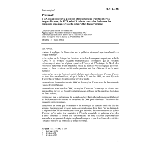 Prot.pollution atmosphérique organiques