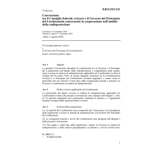 Conv. CH-FL ambito radioprotezione