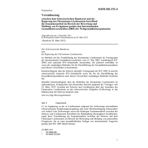 Vereinbarung CH-FL Weltgesundheitsorg.