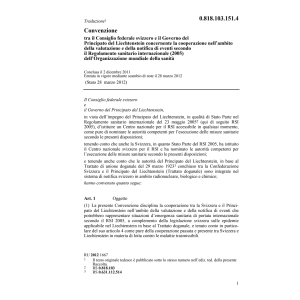 Conv. CH-FL Org. mondiale sanità