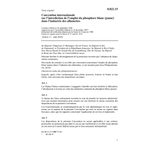 Interdiction emploi phosphore blanc