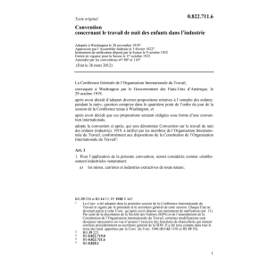 Travail de nuit enfants dans l'industrie