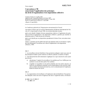 Conv. droit d'organisation + négociation