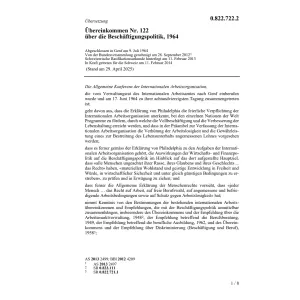 Übereink. Beschäftigungspolitik