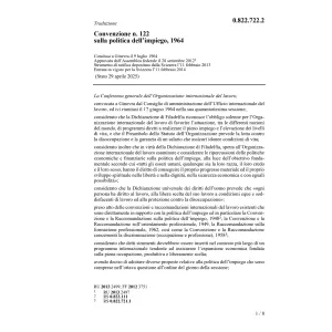 Conv. n.122 politica dell'impiego