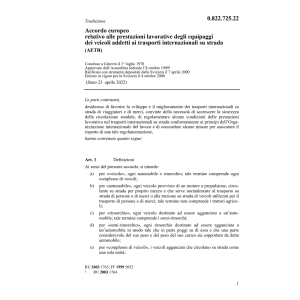 Acc. europeo trasporti su strada AETR