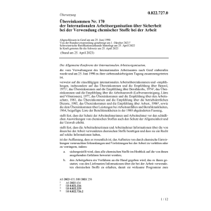 Übereink. Verwendung chemischer Stoffe
