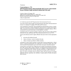 Conv. prevenzione incidenti industriali