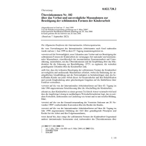 Übereinkommen Kinderarbeit