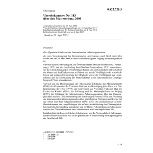 Übereink. Mutterschutz