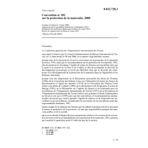 Conv. protection maternité