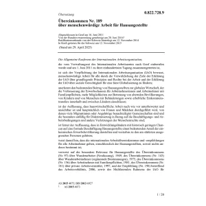 Übereink. Arbeit Hausangestellte