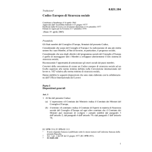 Codice Europeo di sicurezza sociale