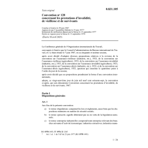 Conv. prestations d'invalidité/vieilless