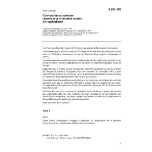 Conv.europ. protection soc. agriculteurs