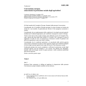 Conv.europ. protezione soc. agricoltori