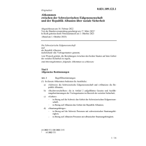Verwaltungsvereinb. Albanien Sicherheit