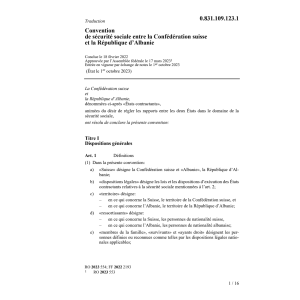 Arrangement admin. sécurité Albanie