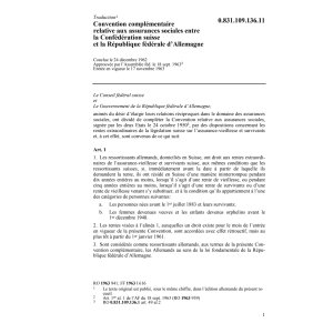 Conv.comp. Allemagne, assurance sociale