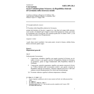 Conv. Germania, sicurezza sociale
