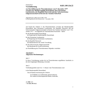 Durchführungsvereinb. Soz. Sicherheit