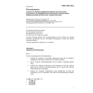 Uebereink. BRD-FL-A-CH, Soz. Sicherheit