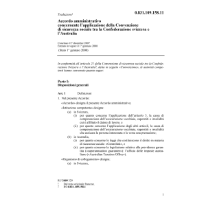 Acc. amministrativo CH-Australia