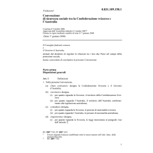 Conv. CH-Australia sicurezza sociale