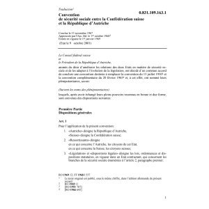 Conv. Autriche, sécurité sociale