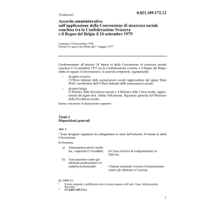 Acc.amm. Belgio, sicurezza sociale