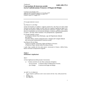 Conv. Belgio, sicurezza sociale
