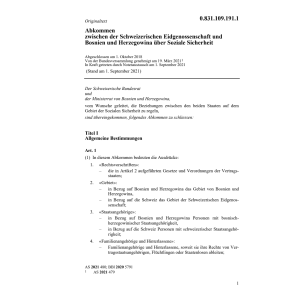Abk. Schweiz, Bosnien und Herzegowina