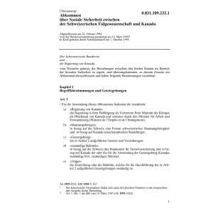 Abk. Kanada, Soziale Sicherheit