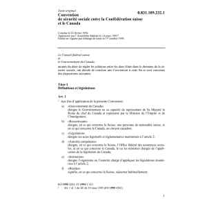 Conv. Canada, sécurité sociale