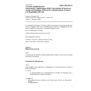 Ac. Svizzera-Cile sicurezza sociale