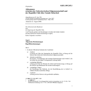Abk. Schweiz-Chile Soziale Sicherheit