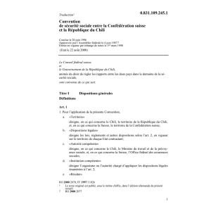 Conv. Suisse-Chile sécurite sociale