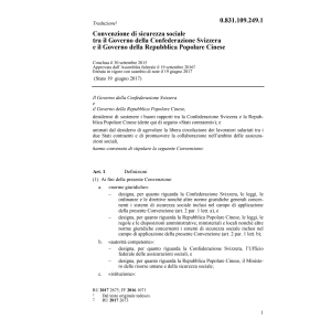 Conv. 30.9.15 CH/Cina sicurezza sociale
