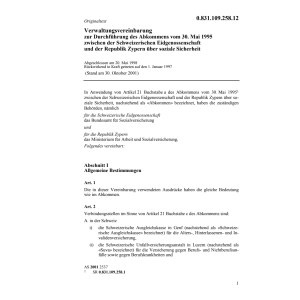 Vereinbarung Soziale Sicherheit Zypern