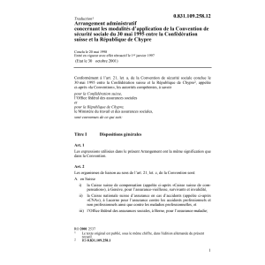 Arrangement sécurité sociale Chypre