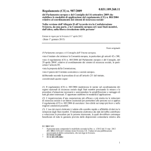 R n.987/09 applicazione R n.883/04
