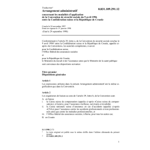 Ar.adm. Croatie, sécurité sociale