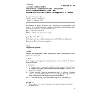 Acc.amm. Croazia, sicurezza sociale