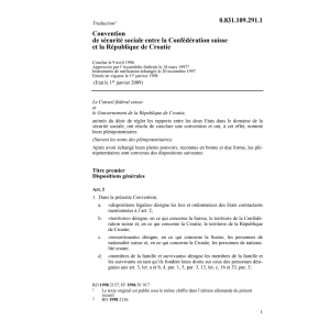 Con. sécurité sociale Suisse Croatie
