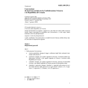 Con. sicurezza sociale/Svizzera Croazia