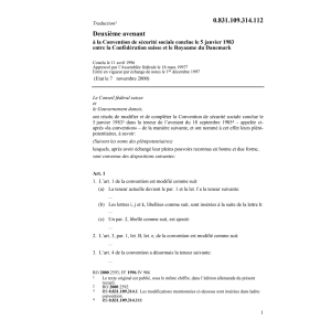 2ème avenant Sécurité sociale Danemark