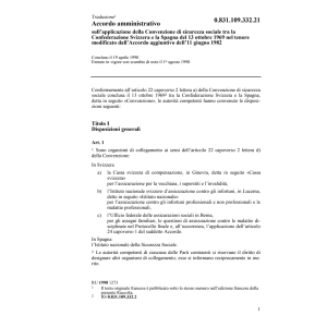 Acc.amm. Spagna, sicurezza sociale