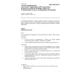 Acc.amm. Finlandia, sicurezza sociale