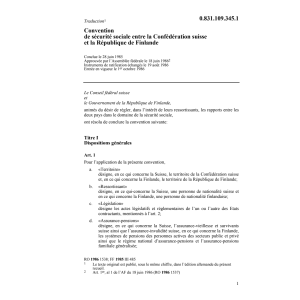 Conv. Finlande, sécurité sociale